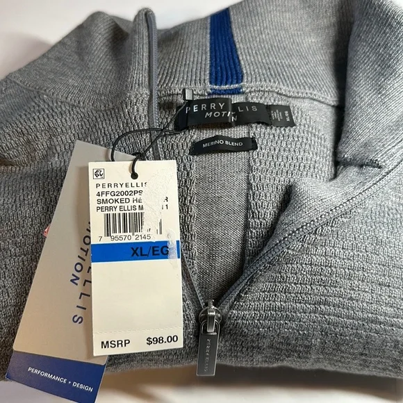 Perry Ellis Long Sleeve Half-zip #112